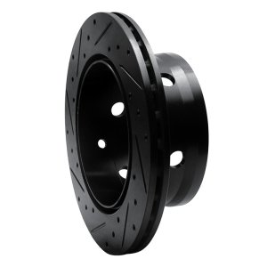 Dodge Sprinter 3500 Brake Rotor (1) - Rear Right - R1 Concepts - Drilled & Slotted - Black - `02-`06